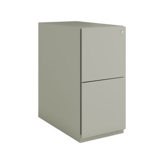 Bisley Note 2 Drawer Slimline Mobile Pedestal - Goose Grey