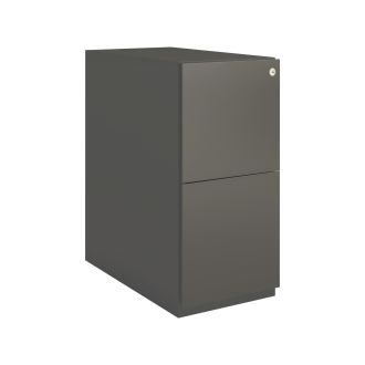 Bisley Note 2 Drawer Slimline Mobile Pedestal-Bisley Steel - Slate