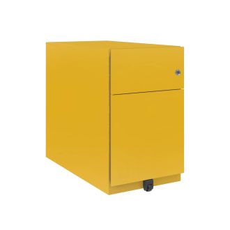 Bisley Note 2 Drawer Mobile Pedestal - 495mm-Bisley Steel - Bisley Yellow