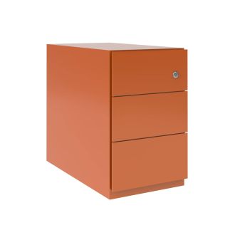 Bisley Note 3 Drawer Mobile Pedestal - 495mm-Bisley Steel - Bisley Orange