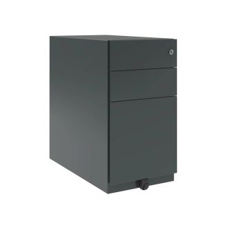 Bisley Note 3 Drawer Slimline Mobile Pedestal-Bisley Steel - Slate