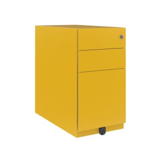 Bisley Note 3 Drawer Slimline Mobile Pedestal - Bisley Yellow