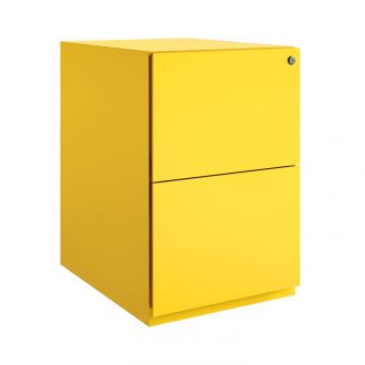 Bisley Note 2 Drawer Mobile Pedestal-Bisley Steel - Bisley Yellow