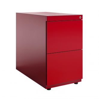Bisley Note Desk High Pedestal - 2 Drawers - Cardinal Red