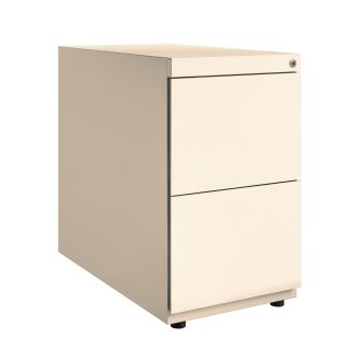 Bisley Note Desk High Pedestal - 2 Drawers - Chalk White