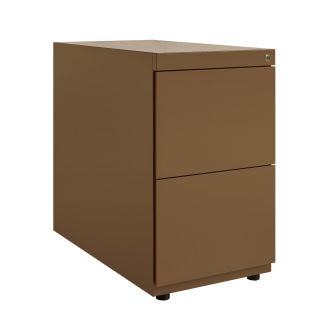 Bisley Note Desk High Pedestal - 2 Drawers - Coffee