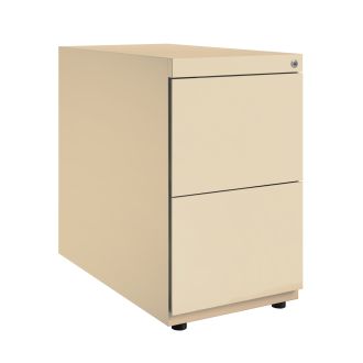 Bisley Note Desk High Pedestal - 2 Drawers - Cream