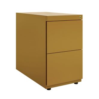 Bisley Note Desk High Pedestal - 2 Drawers-Bisley Steel - Dijon