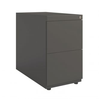 Bisley Note Desk High Pedestal - 2 Drawers-Bisley Steel - Slate