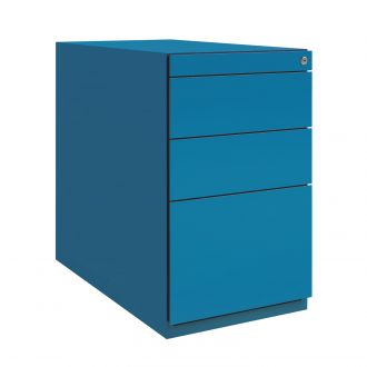 Bisley Note Desk High Pedestal - 3 Drawers - Azure