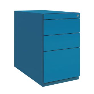 Bisley Note Desk High Pedestal - 3 Drawers - Azure