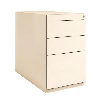 Bisley Note Desk High Pedestal - 3 Drawers - Chalk White