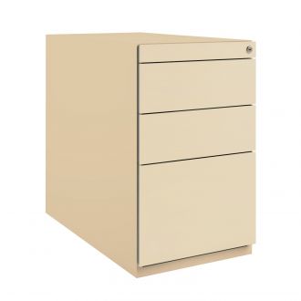 Bisley Note Desk High Pedestal - 3 Drawers - Cream