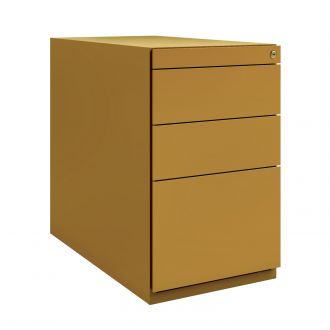 Bisley Note Desk High Pedestal - 3 Drawers-Bisley Steel - Dijon