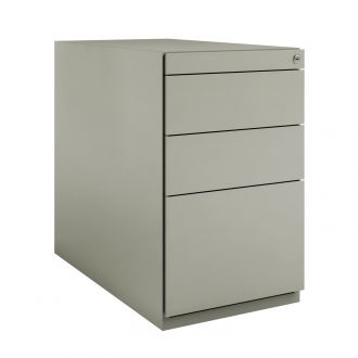Bisley Note Desk High Pedestal - 3 Drawers - Goose Grey