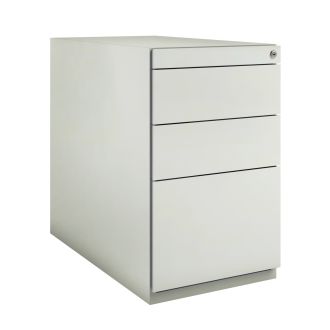 Bisley Note Desk High Pedestal - 3 Drawers - Light Grey