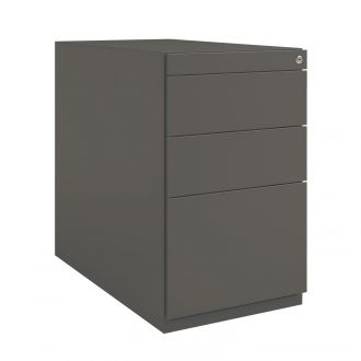Bisley Note Desk High Pedestal - 3 Drawers-Bisley Steel - Slate