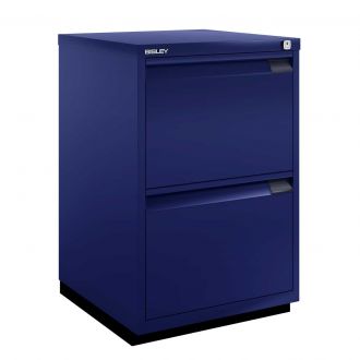 2 Drawer F Series Flush Front Filing Cabinet - Oxford Blue