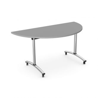 Semi Circular Flip-Top Table-Grey