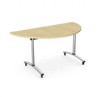 Semi Circular Flip-Top Table-Maple
