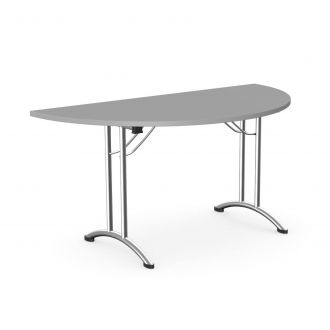 Semi Circular Folding Table-Grey