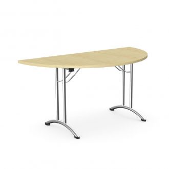Semi Circular Folding Table-Maple