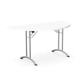 Semi Circular Folding Table-White