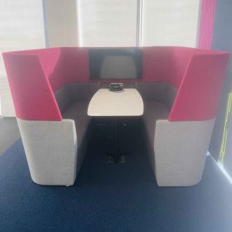 Second Hand Meeting Booth - Grey & Pink