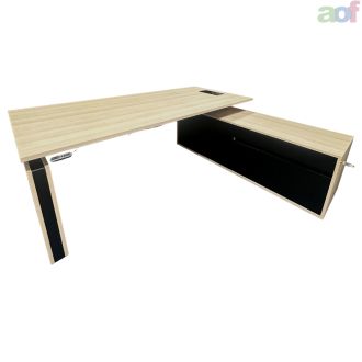 Second Hand Sit/Stand Executive Desk & Credenza
