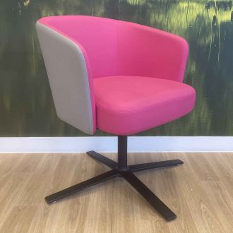 Second Hand Pink Fabric Tub Chair