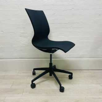 Second Hand Black Mesh Office Chair - Black Frame
