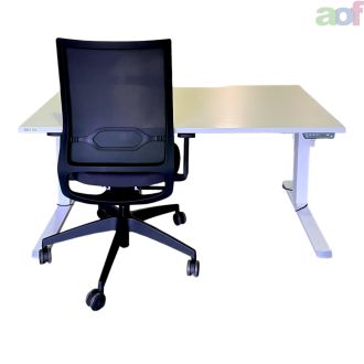 Used Unite Walnut Office Desk & Pedestal Set