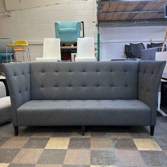 Second Hand Dark Grey 3 Seater Sofa - High Back