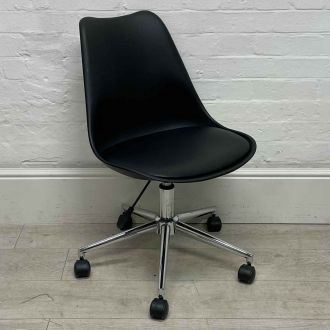 Second Hand Black Visitor Chair with Castors