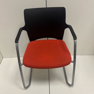 Second Hand Black & Orange Meeting Chair