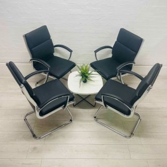 Second Hand Soft Pad Meeting Chairs - Set of 4