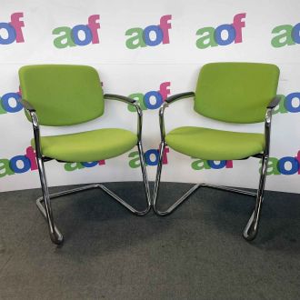 Second Hand Connection Green Fabric Stacking Chairs - Set of 2
