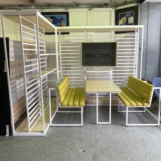 Second Hand 4 Seater Open Meeting Booth