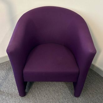 Second Hand Purple Fabric Tub Chair