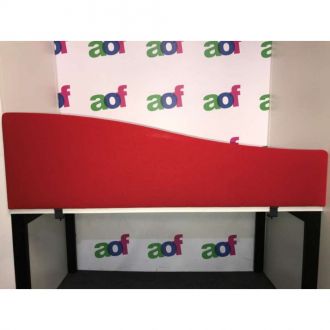 Second Hand Red Wave Desk Screen - 1600mm