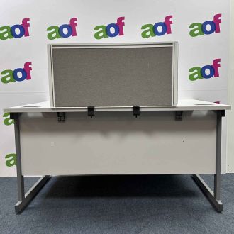 Used Grey Fabric Desk Screen - 1400mm