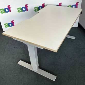 Second Hand Height Adjustable Desk - Light Grey