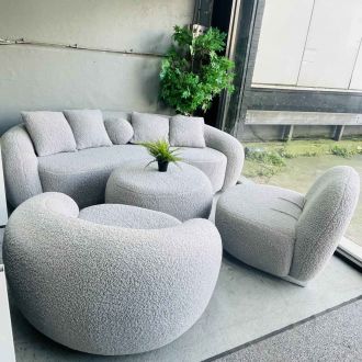 Fermina Light Grey Sofa & Chair Set