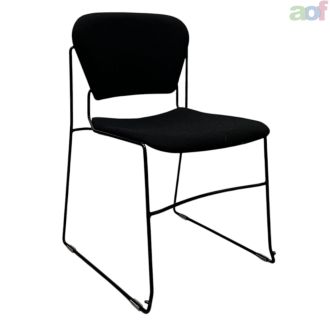 Second Hand Black Fabric Stacking Chair