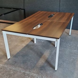 Second Hand 6 Person Walnut Bench Desk