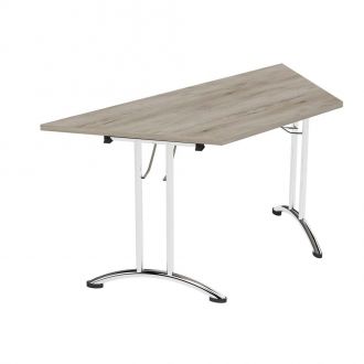 Trapezoidal Folding Table-Grey Craft Oak