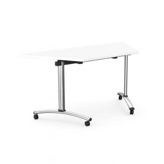 Trapezoidal Flip-Top Table-White