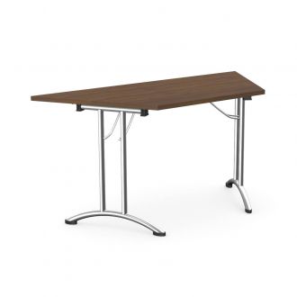 Trapezoidal Folding Table-Walnut