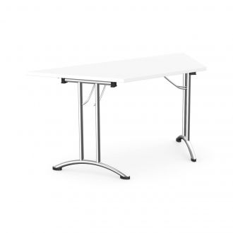 Trapezoidal Folding Table-White
