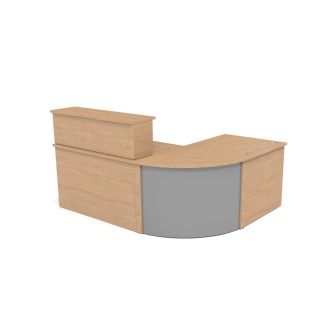 Unite Corner Reception Desk-Beech